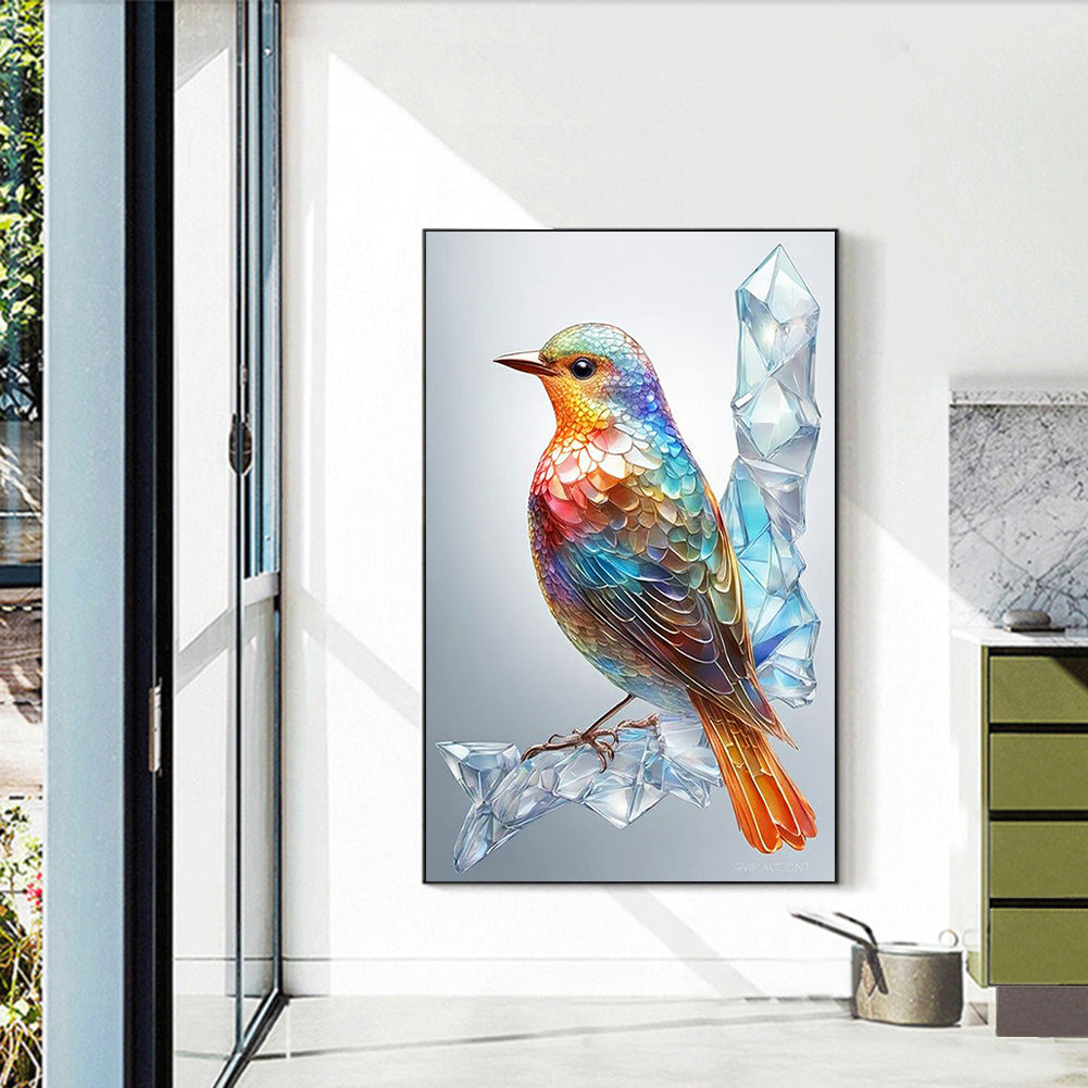 Bird On Branch - Full Round Drill Diamond Painting 40*60CM