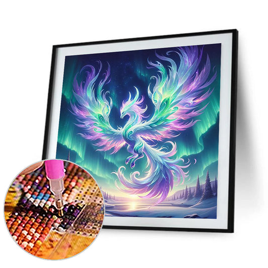 Phoenix Under The Aurora - Full Round Drill Diamond Painting 30*30CM