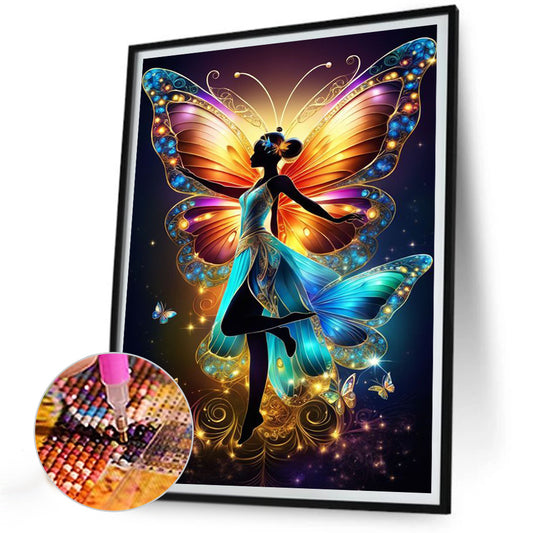 Butterfly Fairy - Full Round Drill Diamond Painting 30*40CM