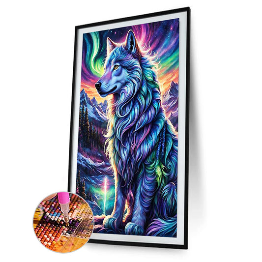 Aurora Wolf - Full Round Drill Diamond Painting 40*60CM