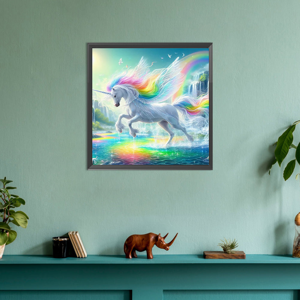 Garden Unicorn - Full Round Drill Diamond Painting 30*30CM