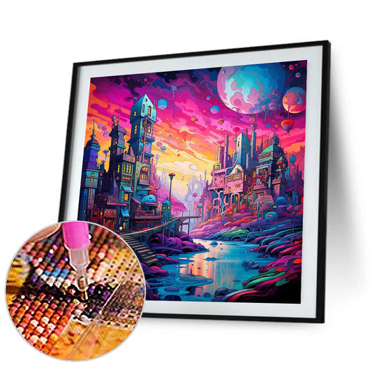 Fantasy World¡¤Planet City - Full Round Drill Diamond Painting 30*30CM