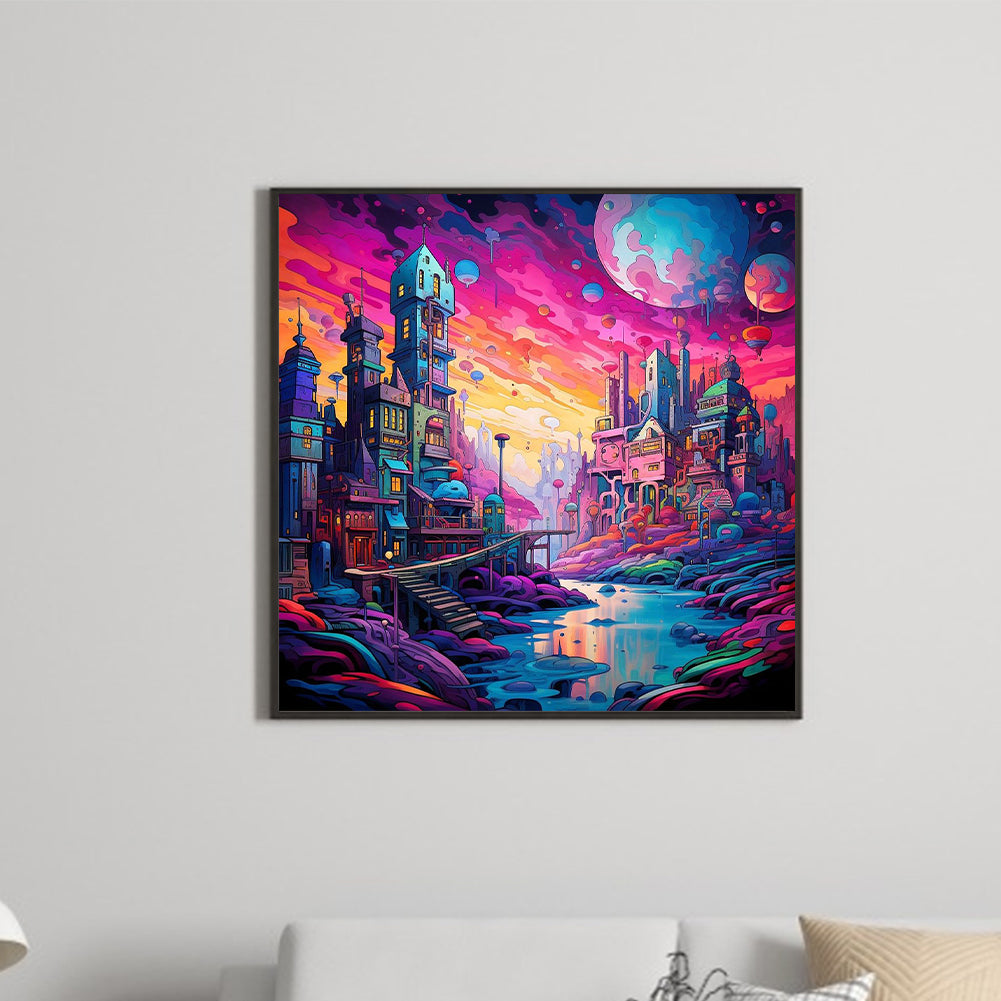 Fantasy World¡¤Planet City - Full Round Drill Diamond Painting 30*30CM