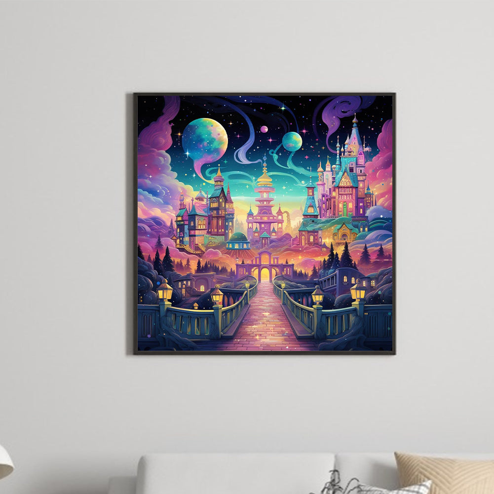 Fantasy World¡¤Quiet Night - Full Round Drill Diamond Painting 30*30CM