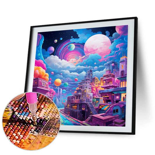 Fantasy World¡¤Planet Night - Full Round Drill Diamond Painting 30*30CM