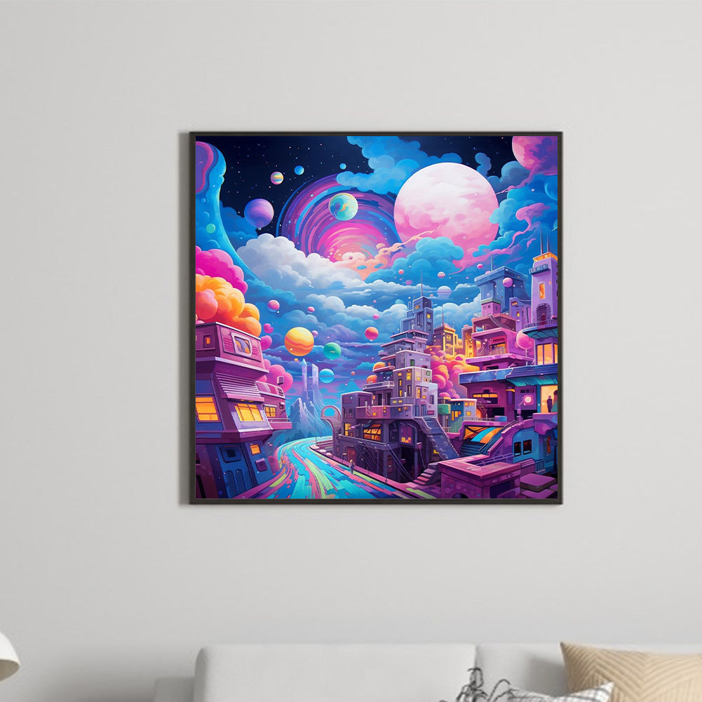 Fantasy World¡¤Planet Night - Full Round Drill Diamond Painting 30*30CM