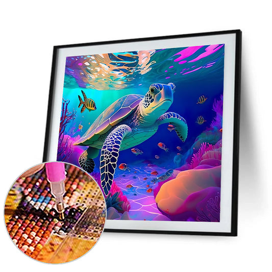 Two Turtles - Full Round Drill Diamond Painting 30*30CM