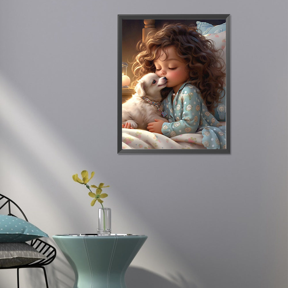 Sweet Girl - Full Round Drill Diamond Painting 40*50CM