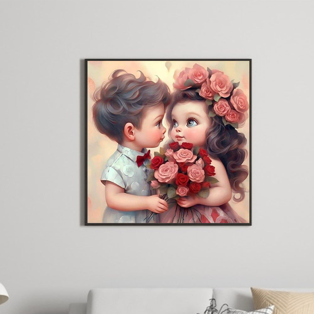 Valentine'S Day Young Couple - Full Round Drill Diamond Painting 30*30CM