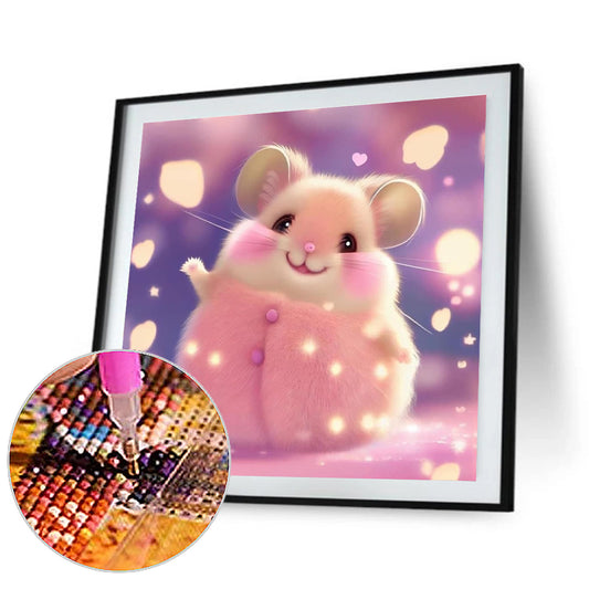 Pink Hamster - Full Round Drill Diamond Painting 30*30CM