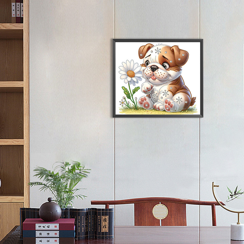 Bulldog - Special Shaped Drill Diamond Painting 35*30CM