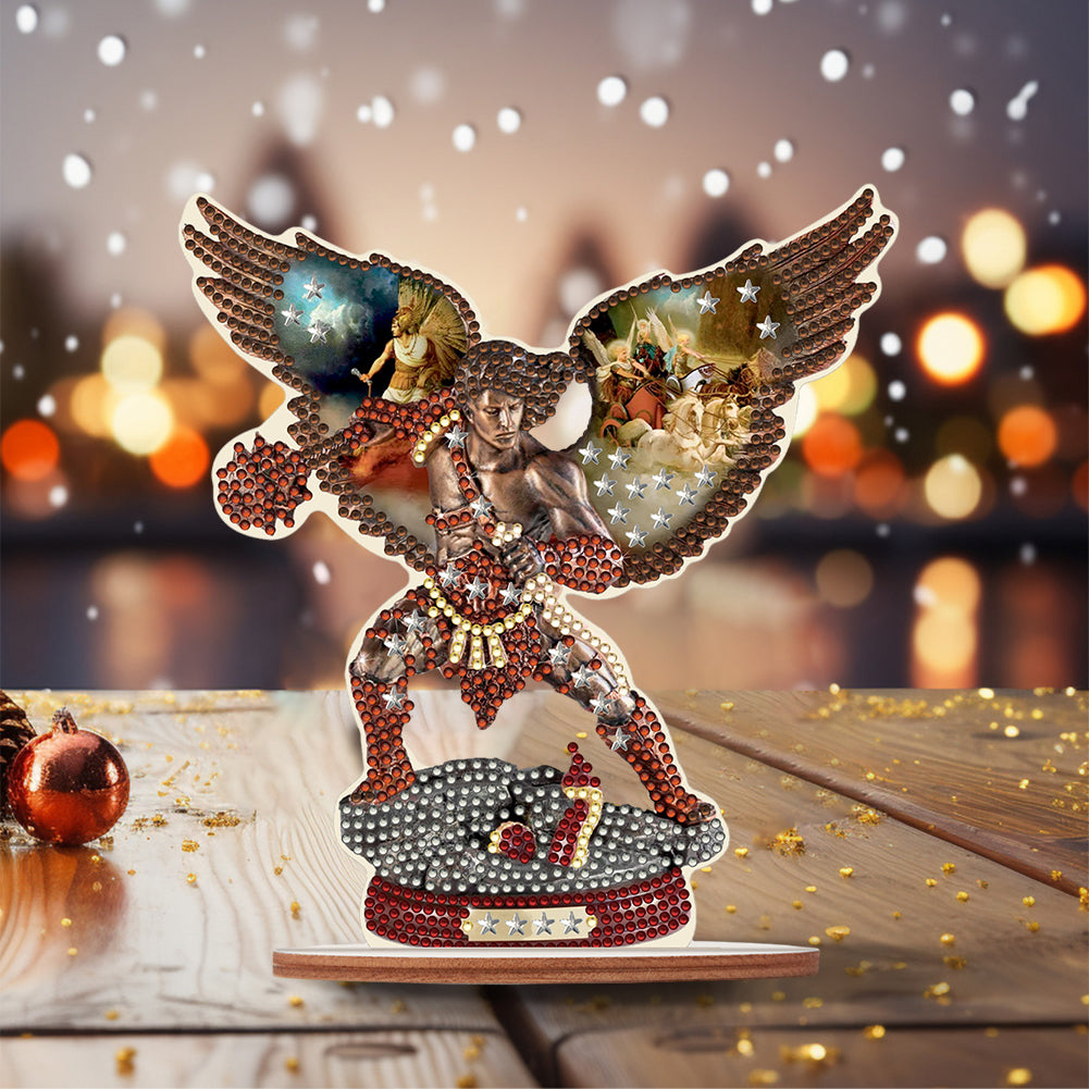 Special Shape Desktop Diamond Art Kits Cartoon Angel Desktop Decor (Angel)