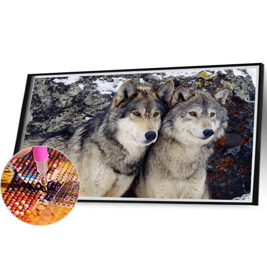 Wolf - Full Round Drill Diamond Painting 50*30CM