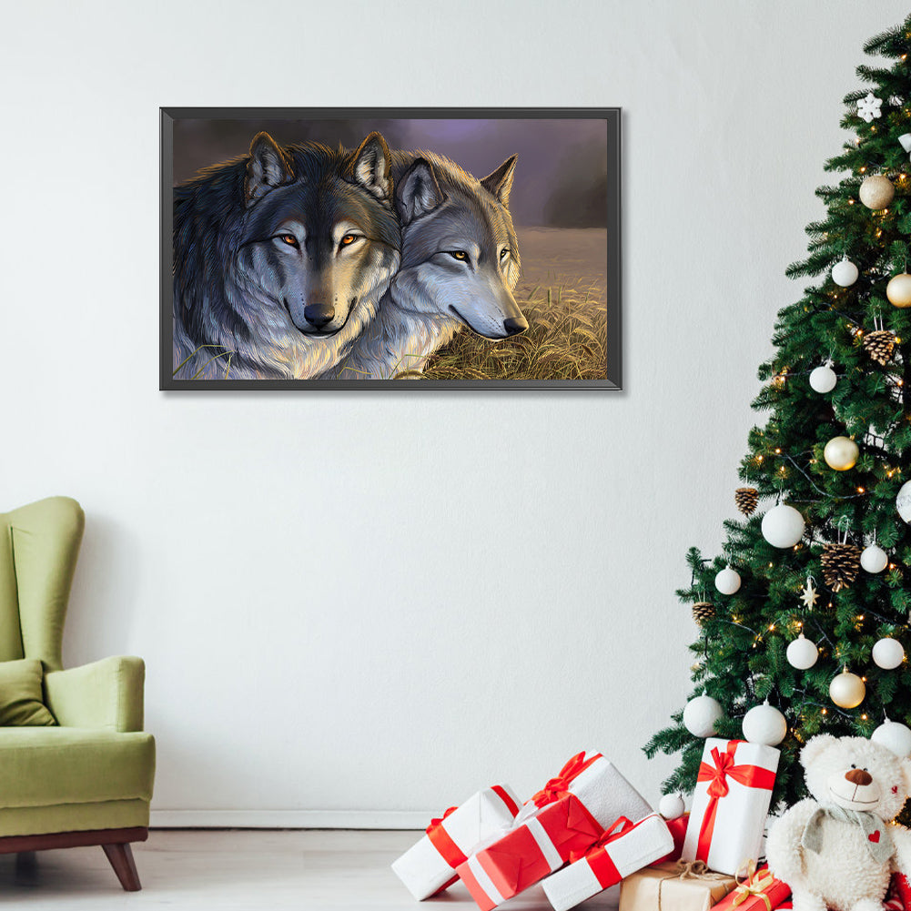 Wolf - Full Round Drill Diamond Painting 50*30CM