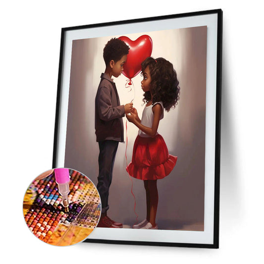 Valentine'S Day Kids - Full Round Drill Diamond Painting 30*40CM