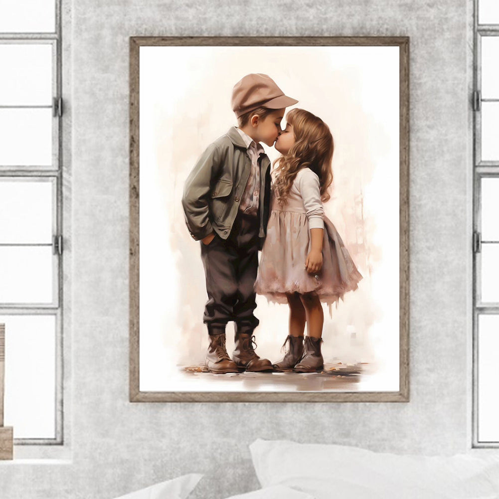 Valentine'S Day Kids - Full Round Drill Diamond Painting 30*40CM