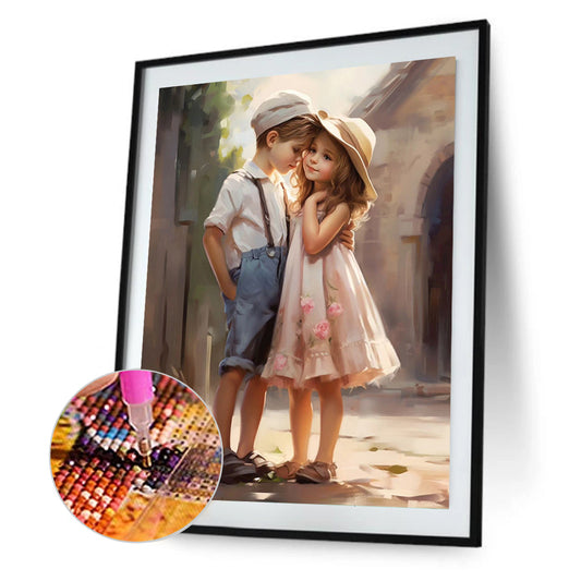 Valentine'S Day Kids - Full Round Drill Diamond Painting 30*40CM
