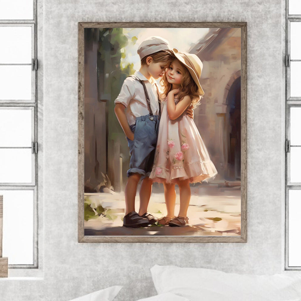Valentine'S Day Kids - Full Round Drill Diamond Painting 30*40CM