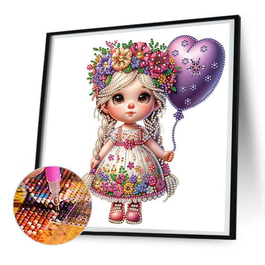 Garden Girl - Special Shaped Drill Diamond Painting 30*30CM
