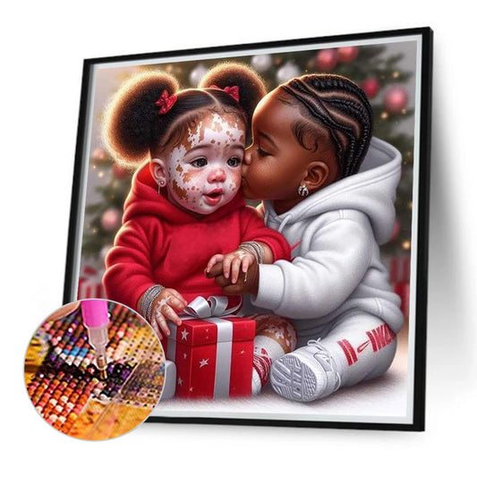 Cartoon Black Man - Full Round Drill Diamond Painting 40*40CM