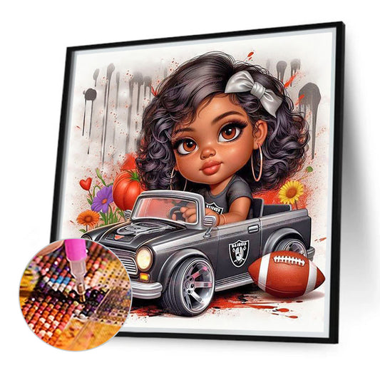 Cartoon Black Man - Full Round Drill Diamond Painting 40*40CM