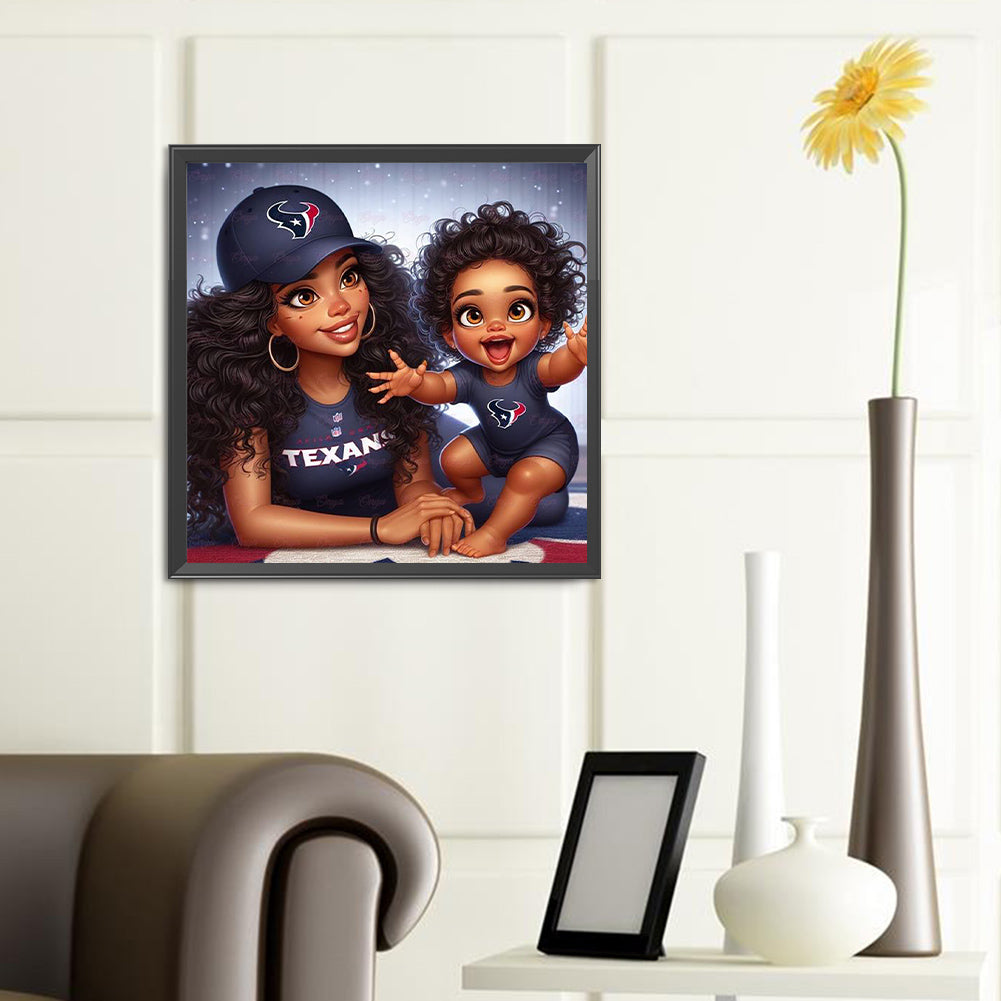 Cartoon Black Man - Full Round Drill Diamond Painting 40*40CM