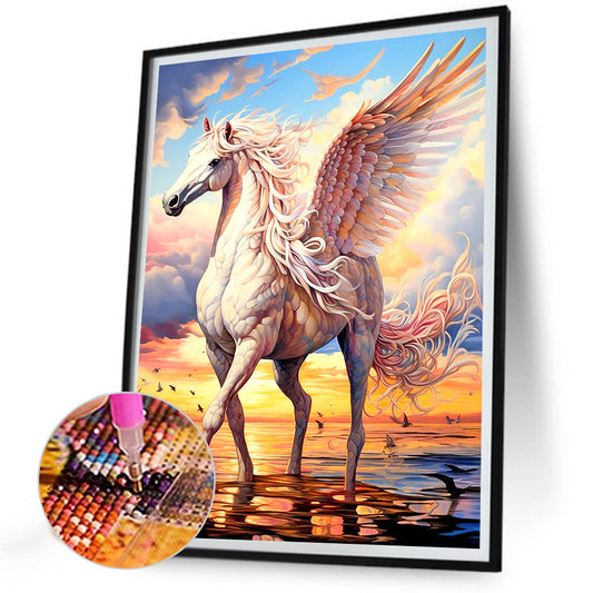 Pegasus On The Sea - Full Round Drill Diamond Painting 30*40CM