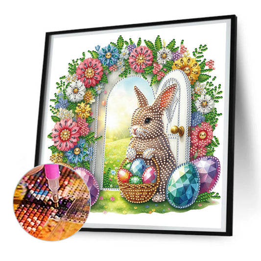 Garden Rabbit - Special Shaped Drill Diamond Painting 30*30CM