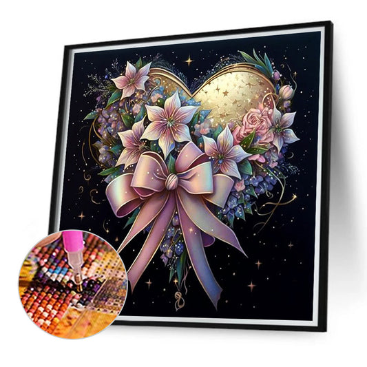 Flowers Of Love - Full Round Drill Diamond Painting 40*40CM