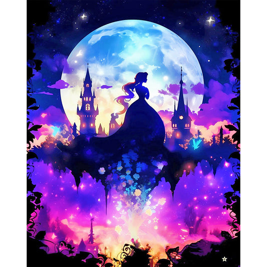 Disney Princess Silhouette - Full Square Drill Diamond Painting 40*50CM