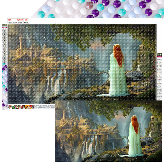 Castle And Princess - Full Round Drill Diamond Painting 70*40CM