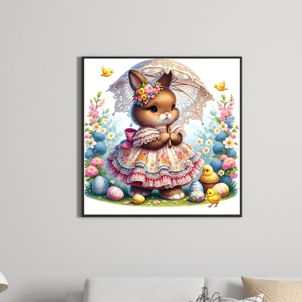 Spring Garden Rabbit - Full Square Drill Diamond Painting 40*40CM