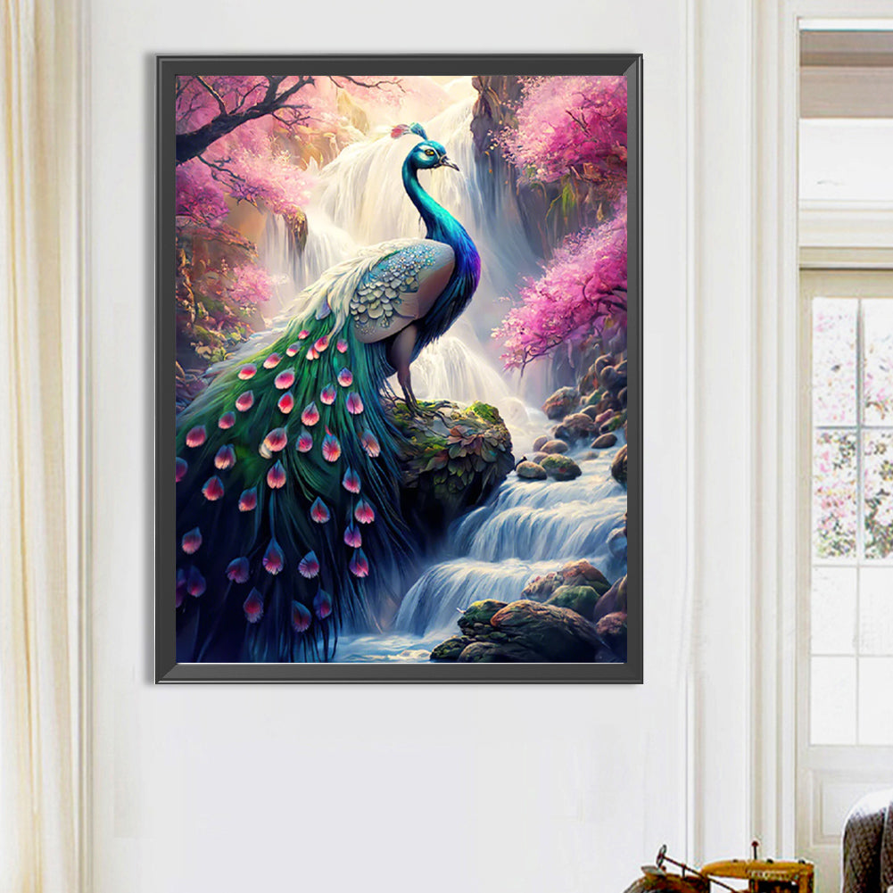 Peacock - Full AB Round Drill Diamond Painting 50*65CM