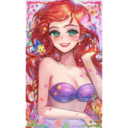 Disney-Princess Ariel - 11CT Stamped Cross Stitch 40*65CM