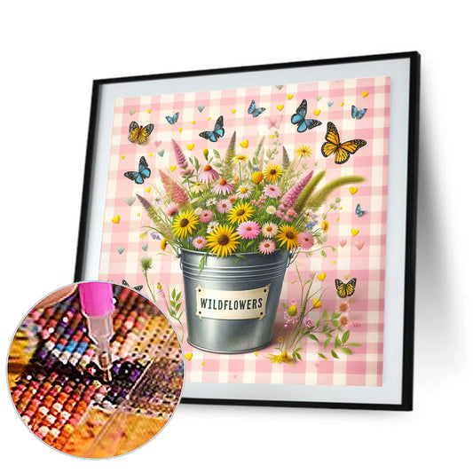 Flowers - Full Round Drill Diamond Painting 30*30CM