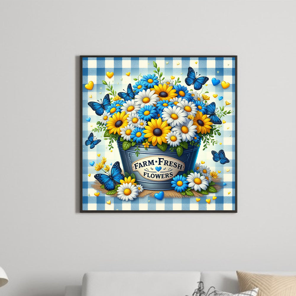 Flowers - Full Round Drill Diamond Painting 30*30CM