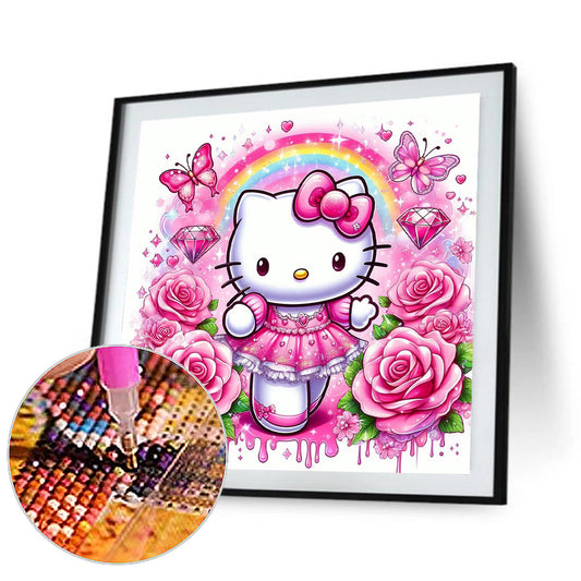 Hello Kitty - Full Round Drill Diamond Painting 30*30CM