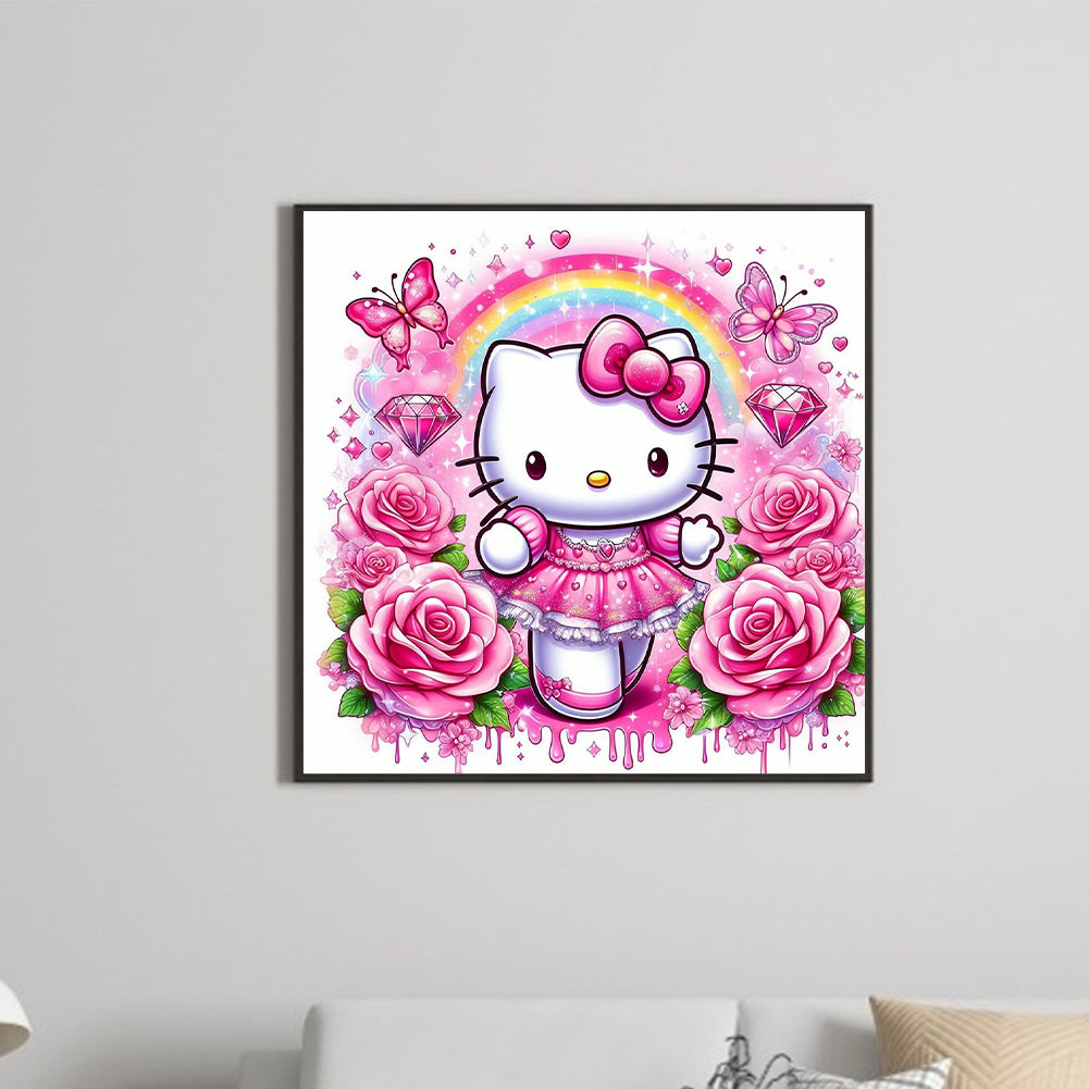 Hello Kitty - Full Round Drill Diamond Painting 30*30CM