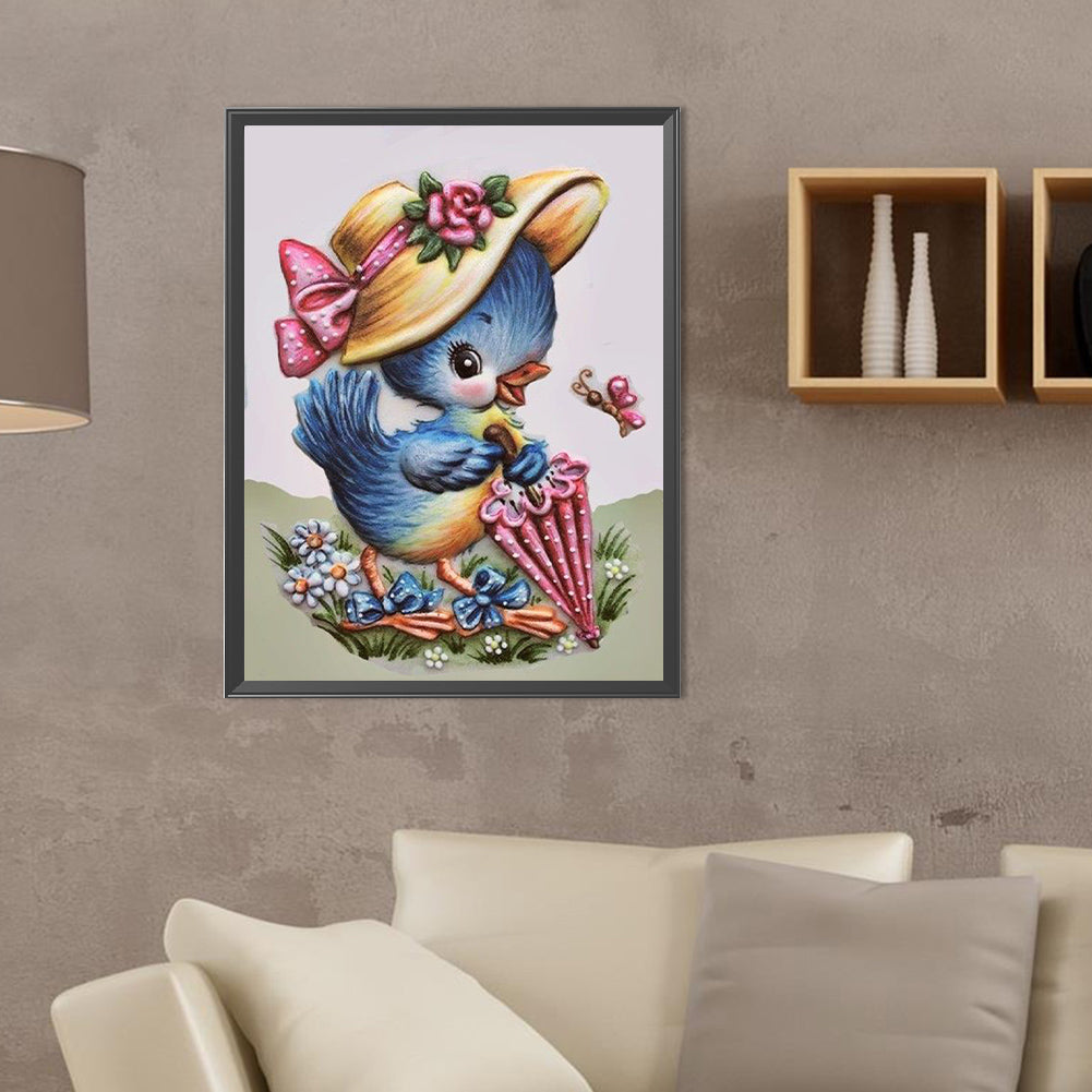 Little Red Duck - Full Round Drill Diamond Painting 30*40CM