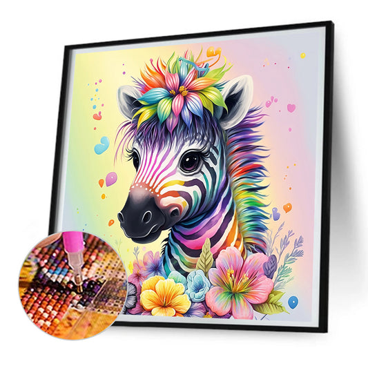Zebra - Full Round Drill Diamond Painting 30*30CM