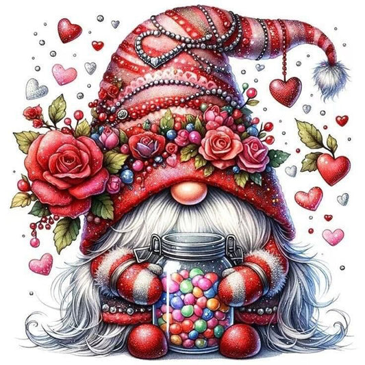Rose Gnome - 11CT Stamped Cross Stitch 45*45CM