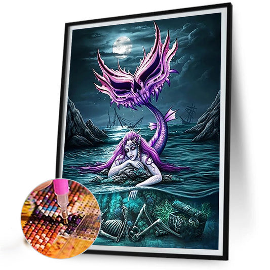 Mermaid - Full Round Drill Diamond Painting 40*50CM