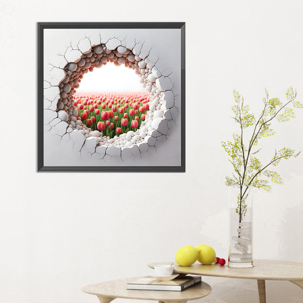 Garden Outside Wall - Full Round Drill Diamond Painting 30*30CM