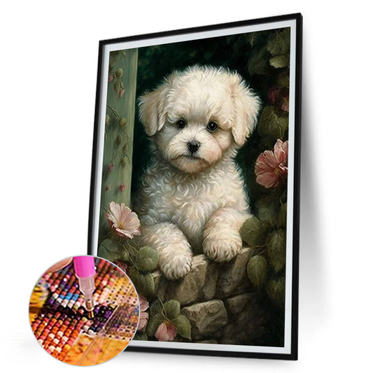 Puppy - Full Round Drill Diamond Painting 30*45CM