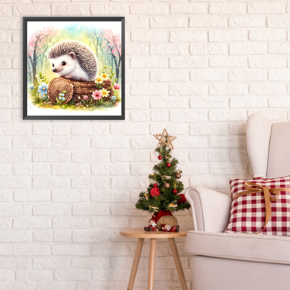 Spring Hedgehog - Full Round Drill Diamond Painting 30*30CM