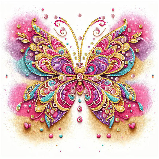 Colorful Candy Butterflies - Special Shaped Drill Diamond Painting 30*30CM