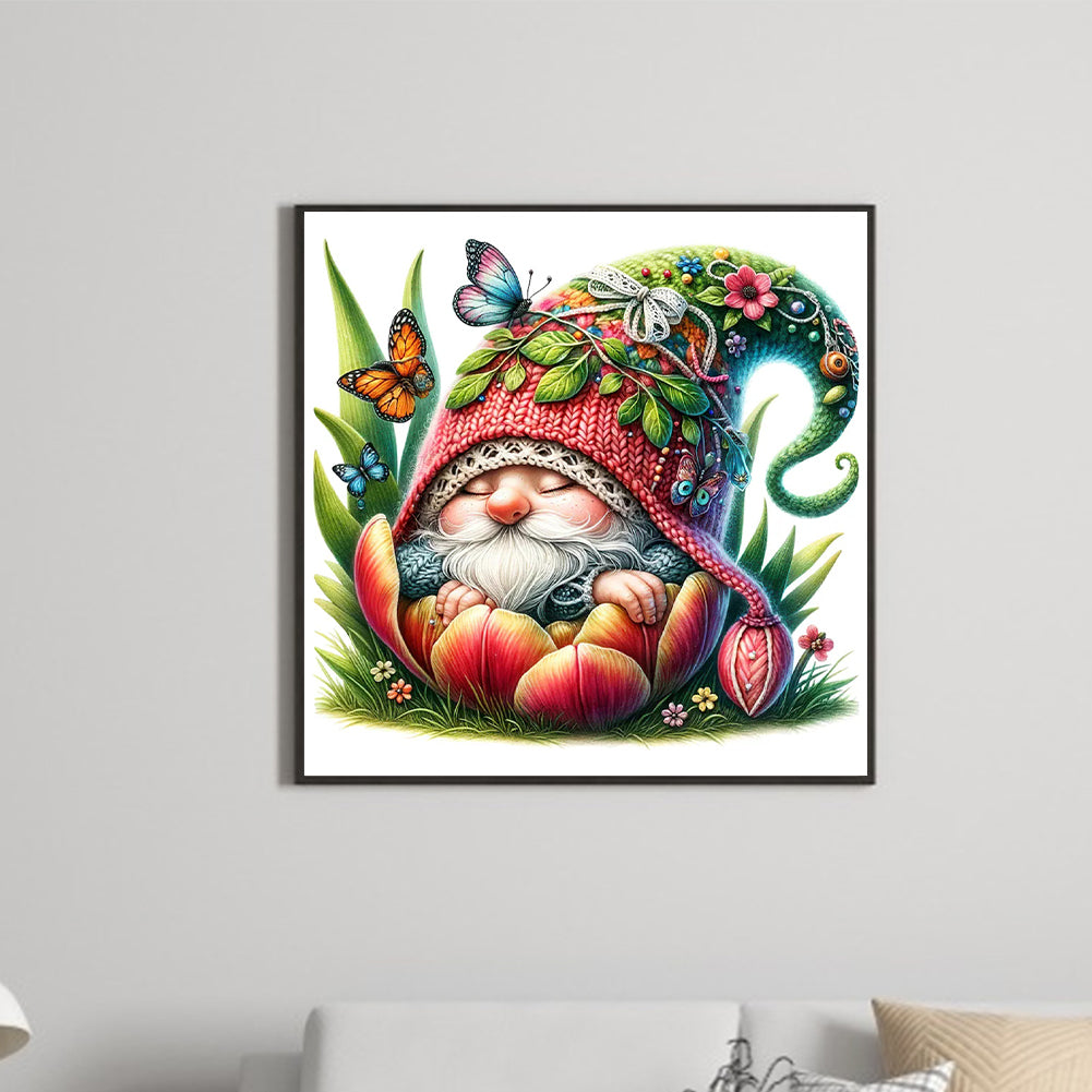 The Budding Gnome - Full Round Drill Diamond Painting 30*30CM