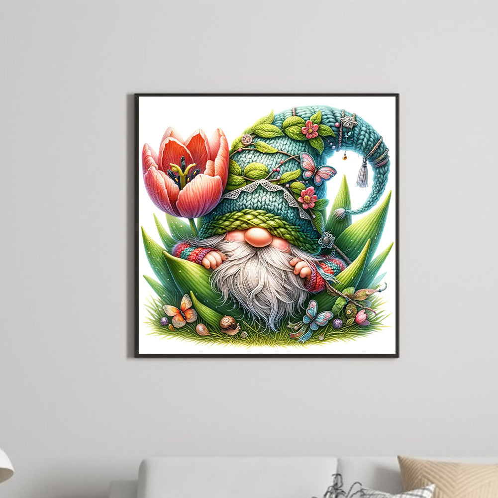 The Budding Gnome - Full Round Drill Diamond Painting 30*30CM