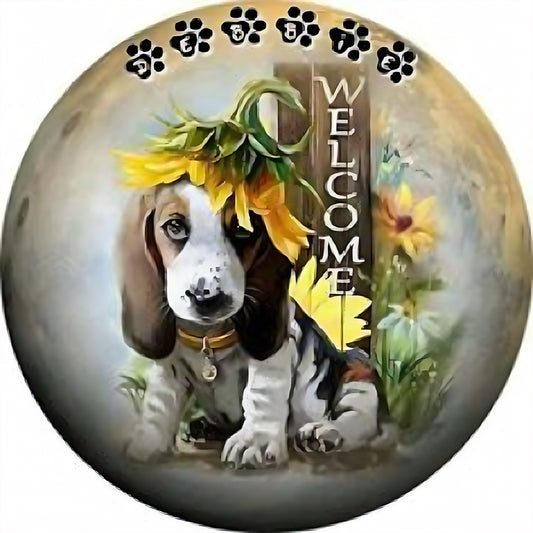 Sunflower Puppy - Full Round Drill Diamond Painting 30*30CM