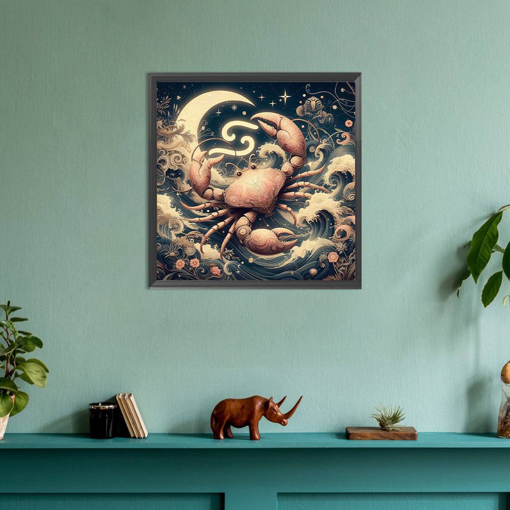 Twelve Zodiac Signs-Cancer - Full Round Drill Diamond Painting 30*30CM